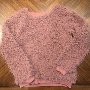 Fuzzie crew neck
